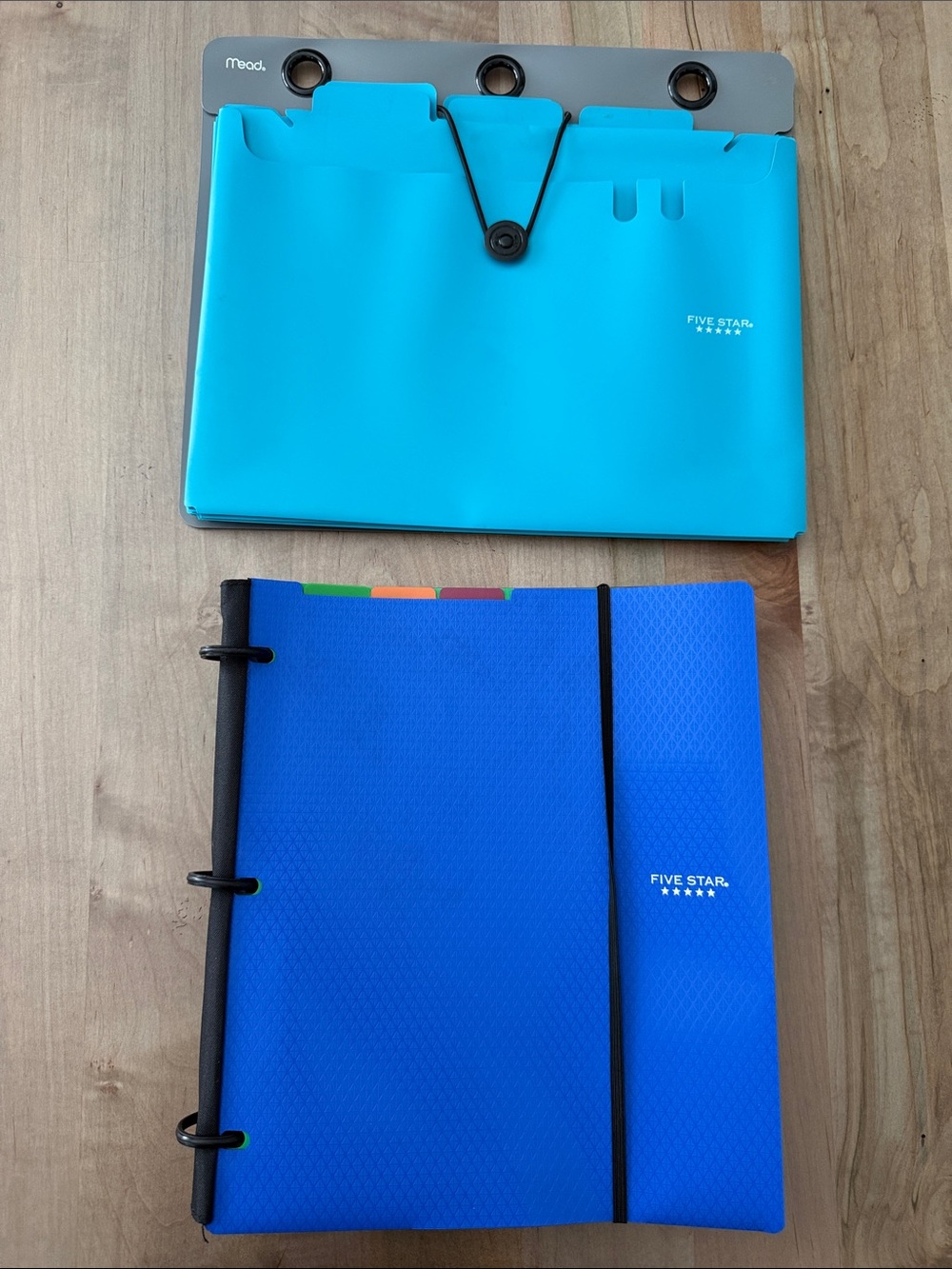 Five Star Blue File Folder and Royal Blue Notebook Organizer Set